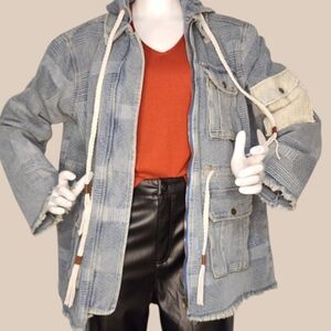 NWT POL Patchwork Denim Jacket S | Archive Denim Quiet Cool Downtown Luxe